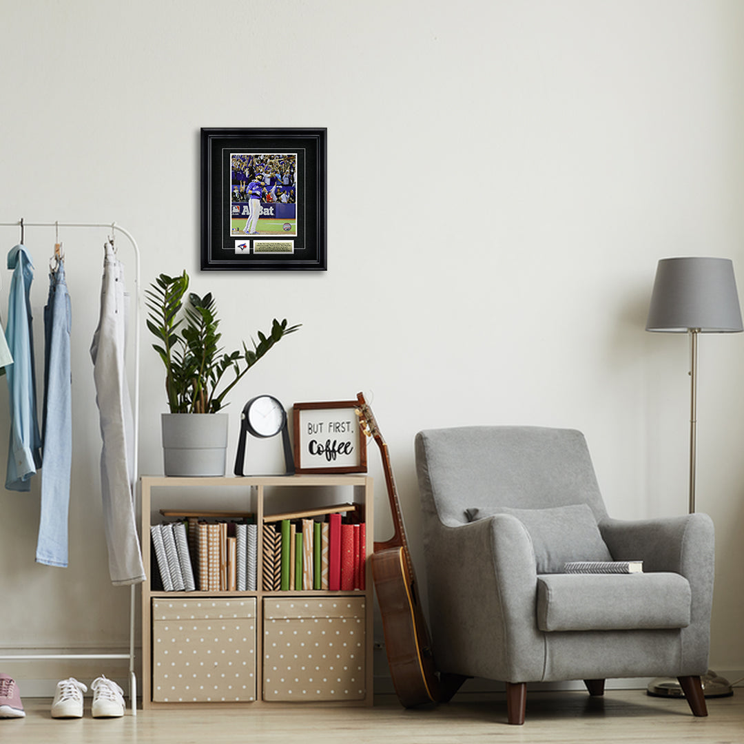 Jose Bautista Toronto Blue Jays Framed 8x10 Homerun Bat Flip Photo - - Unsigned 8x10 Framed - Frameworth Sports Marketing - I Love BJs