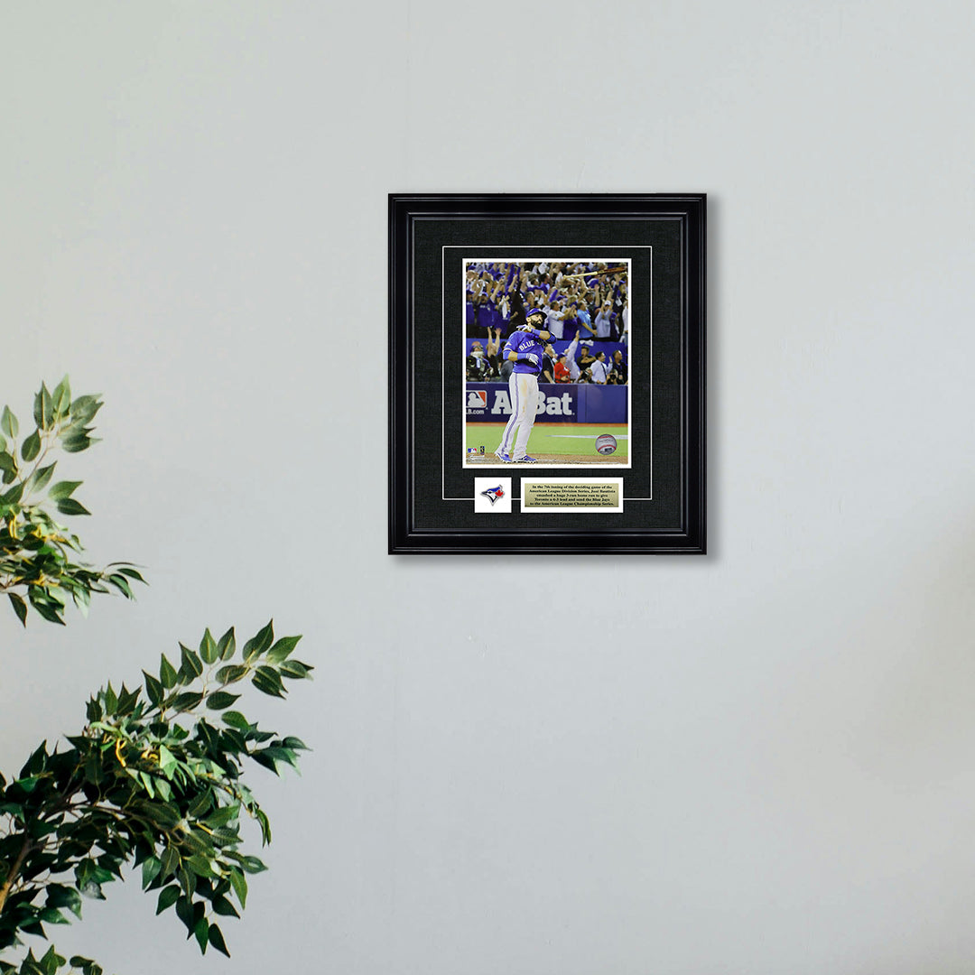 Jose Bautista Toronto Blue Jays Framed 8x10 Homerun Bat Flip Photo - - Unsigned 8x10 Framed - Frameworth Sports Marketing - I Love BJs