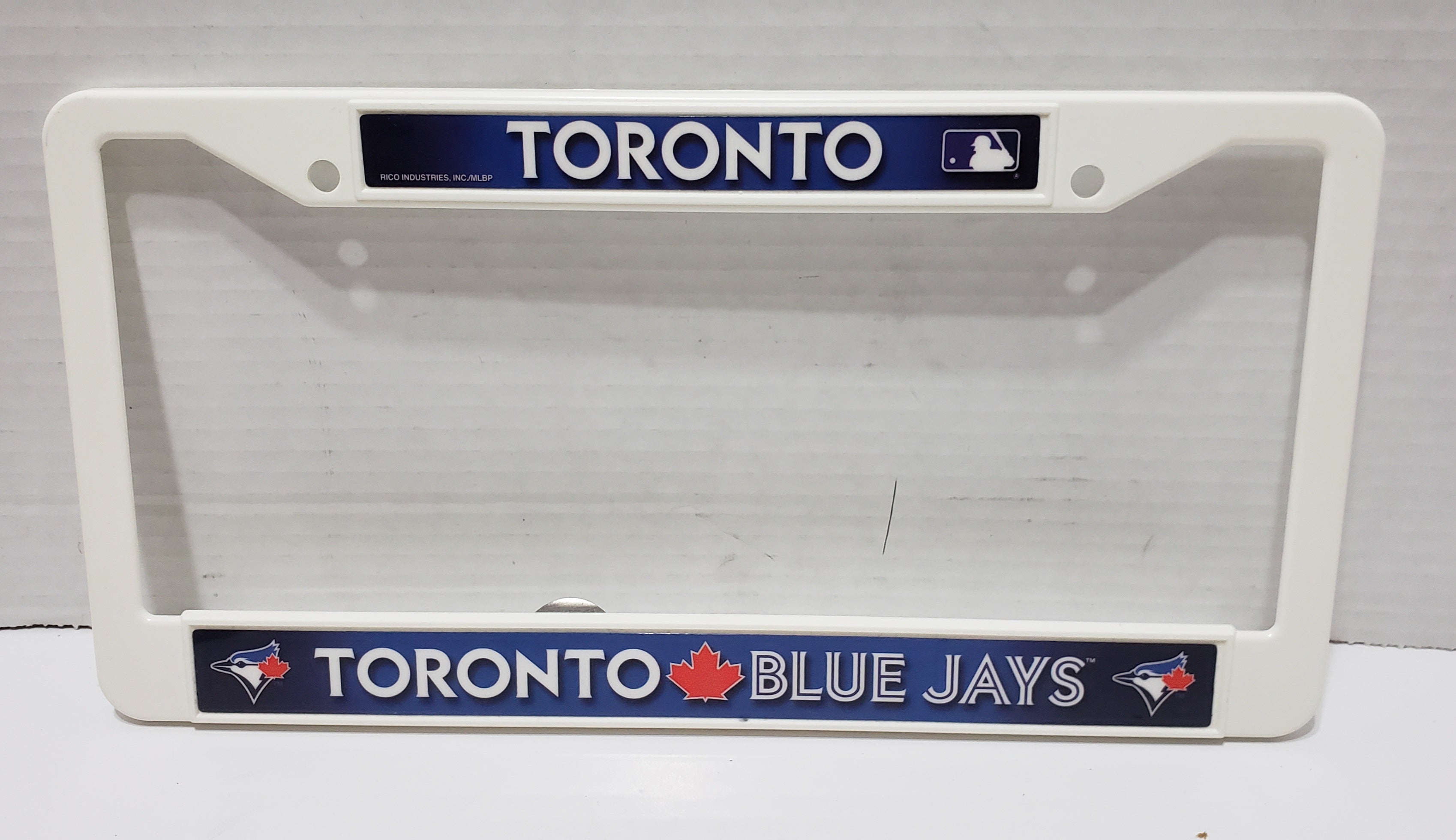 Toronto Blue Jays License Plate Frames, White, Authentic MLB - - - Heinrichs Co. - I Love BJs