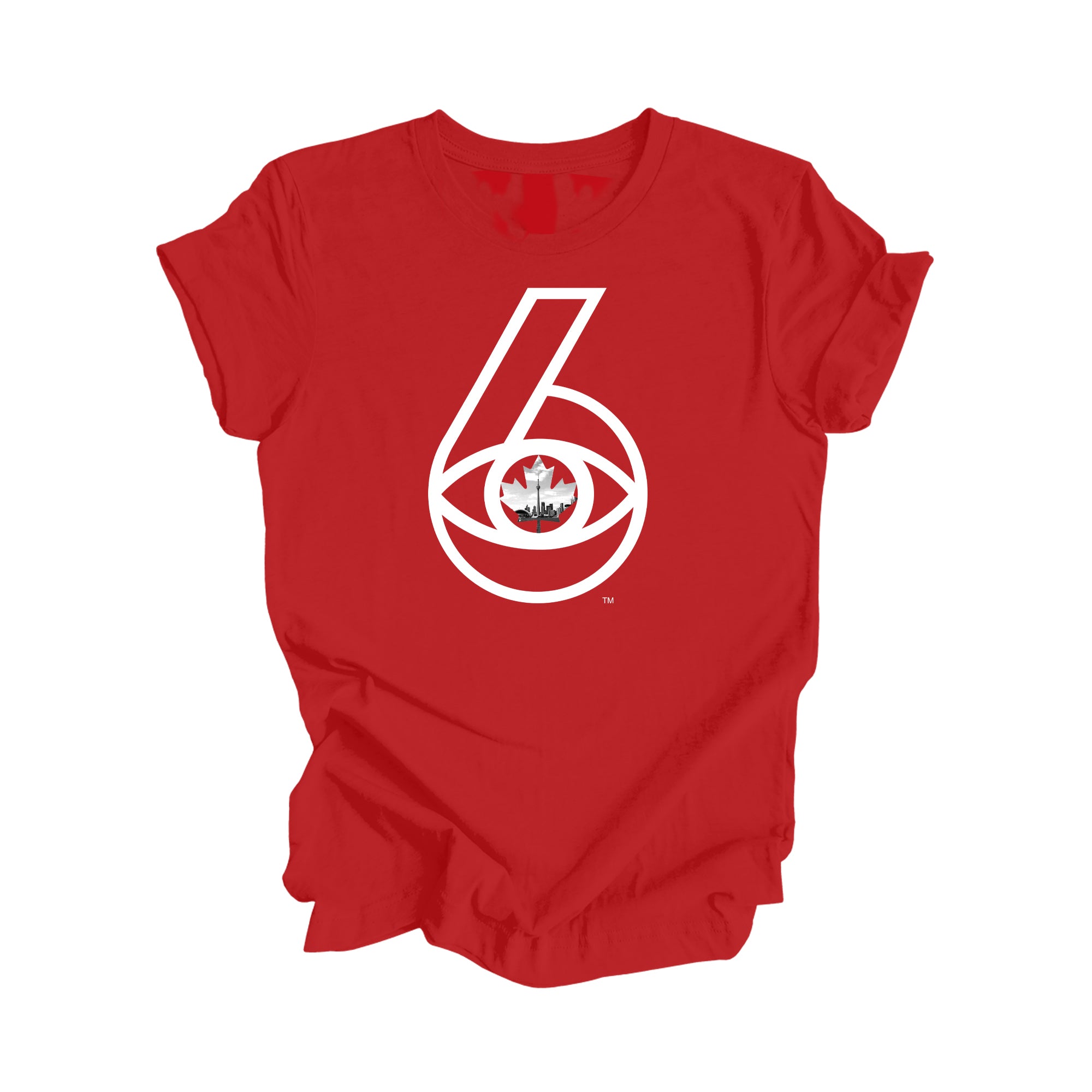 6 Visions Toronto Skyline Graphic T-Shirt | I Love BJs Shop - Red - T-Shirt - Inspired X - I Love BJs