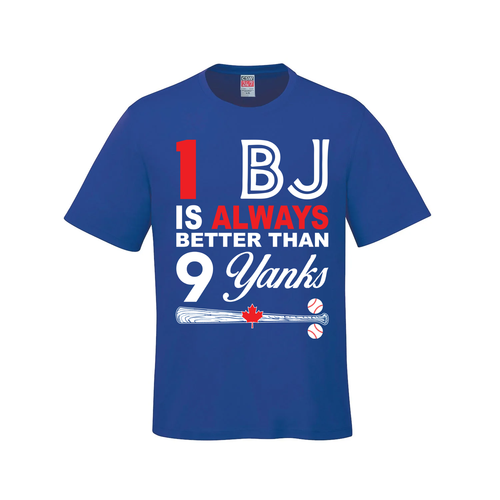 1 BJ is Always Better Than 9 Yanks – The Ultimate Rivalry Tee - Royal Blue - T-Shirt - I Love BJs Shop - I Love BJs