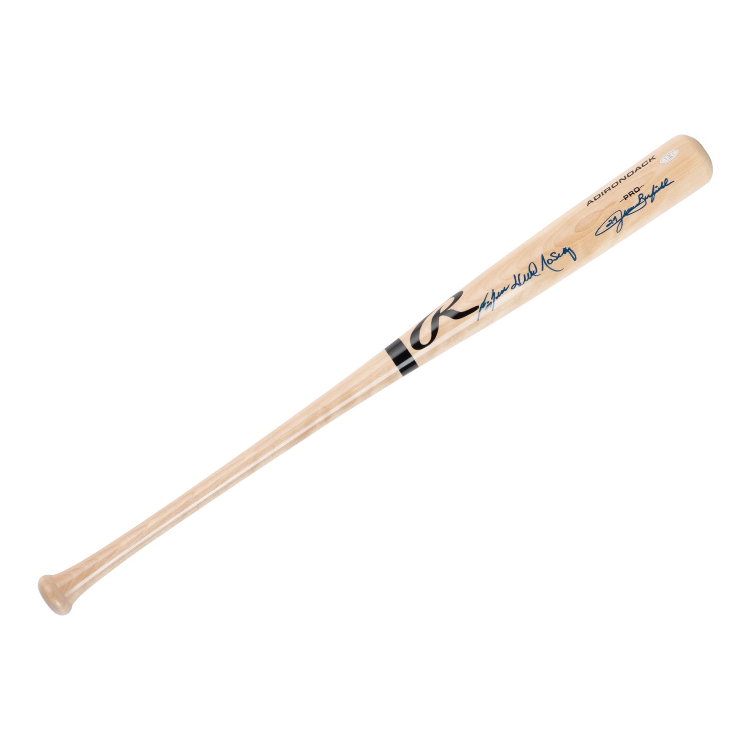 George Bell, Lloyd Moseby & Jesse Barfield Signed Rawlings Blonde Pro Model Bat (AJ Sports COA) - - Autographed Equipment - AJ Sports - I Love BJs