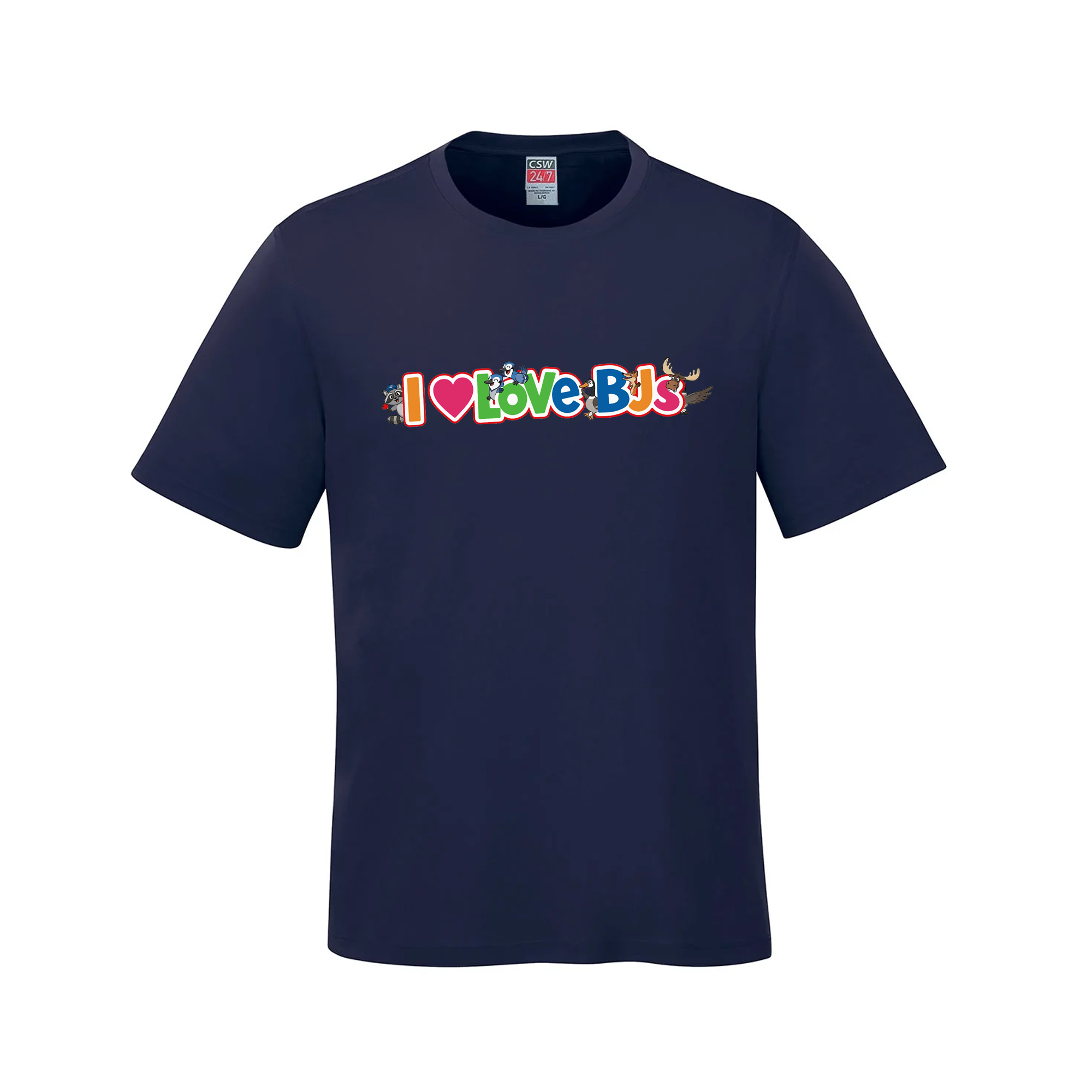 I Love BJs" Toys R Us Mashup Tee – 100% Premium Cotton - Navy - T-Shirt - I Love BJs Shop - I Love BJs
