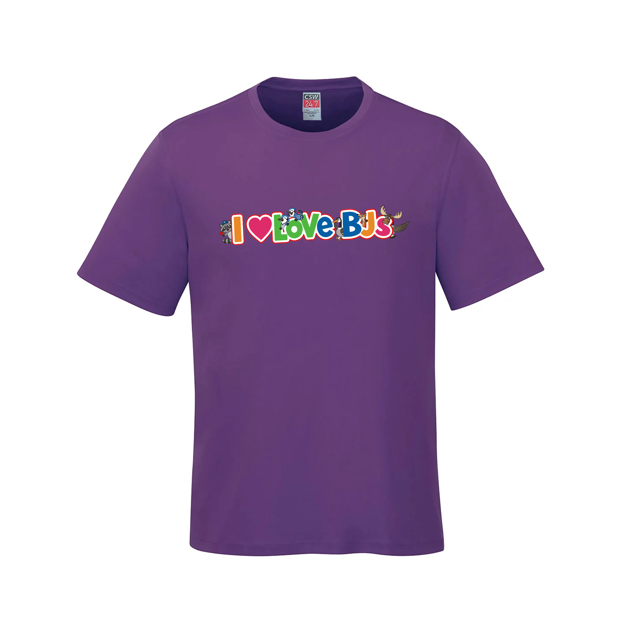 I Love BJs" Toys R Us Mashup Tee – 100% Premium Cotton - Purple - T-Shirt - I Love BJs Shop - I Love BJs