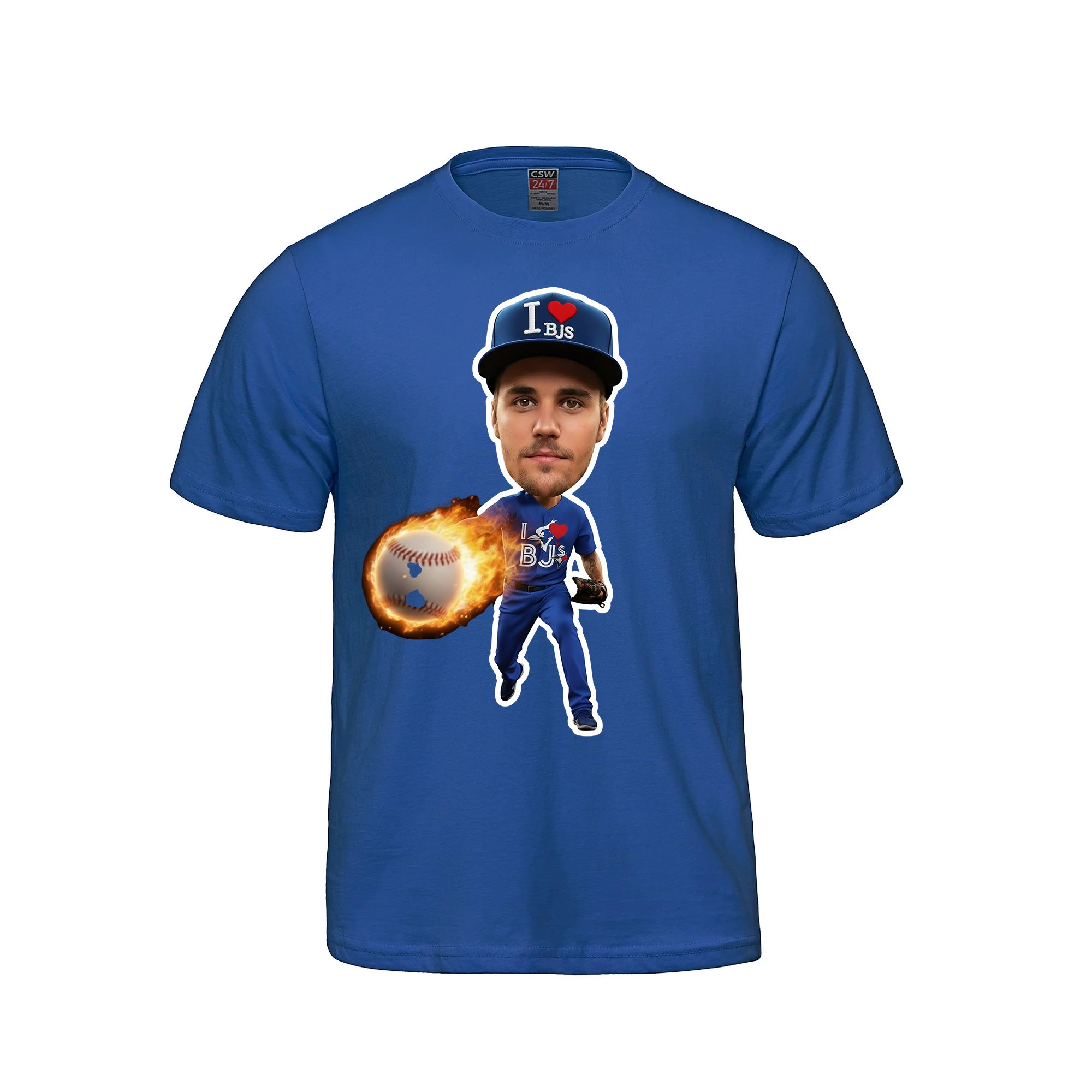 I Love BJs – Bieber Bobblehead Tee - Royal Blue - T-Shirt - I Love BJs Shop - I Love BJs
