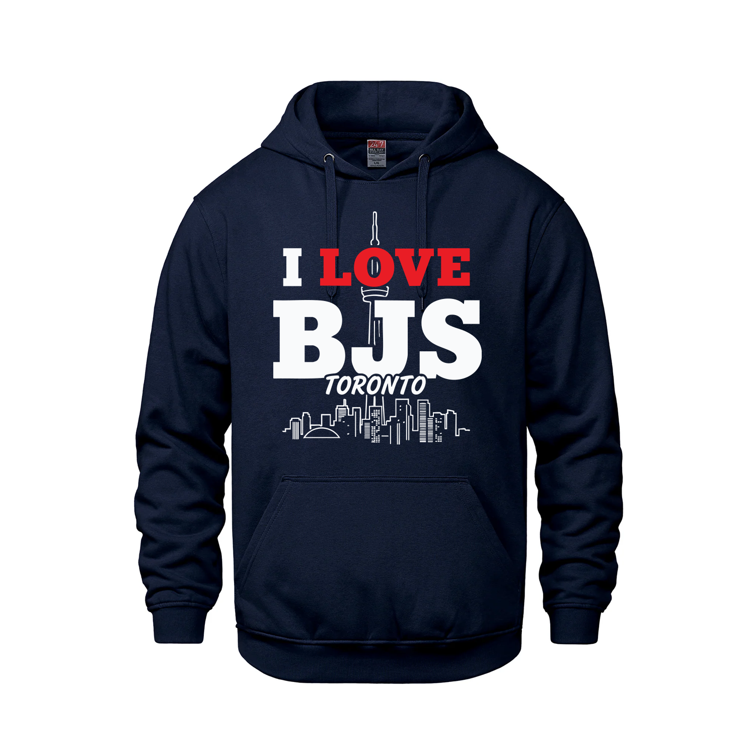"I Love BJs" Toronto Edition | Premium Heavyweight Pullover Hoodie - Navy - Fleece - I Love BJs Shop - I Love BJs