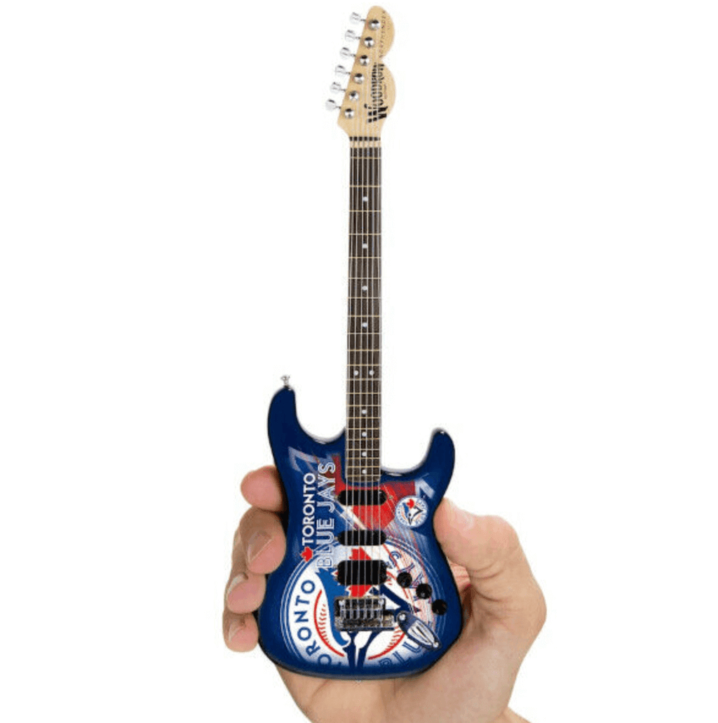 Toronto Blue Jays 10“ Collectible Mini Guitar - - Mini Guitars - Little Guitars - I Love BJs