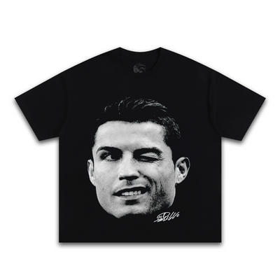 CRISTIANO RONALDO BIG FACE Graphic T-Shirt - - - Simpleprints - I Love BJs
