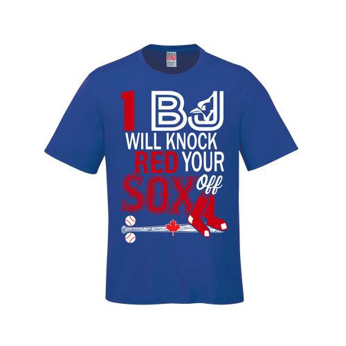 1 BJ Will Knock Your Socks Off – Classic Graphic Tee - Royal Blue - T-Shirt - I Love BJs Shop - I Love BJs