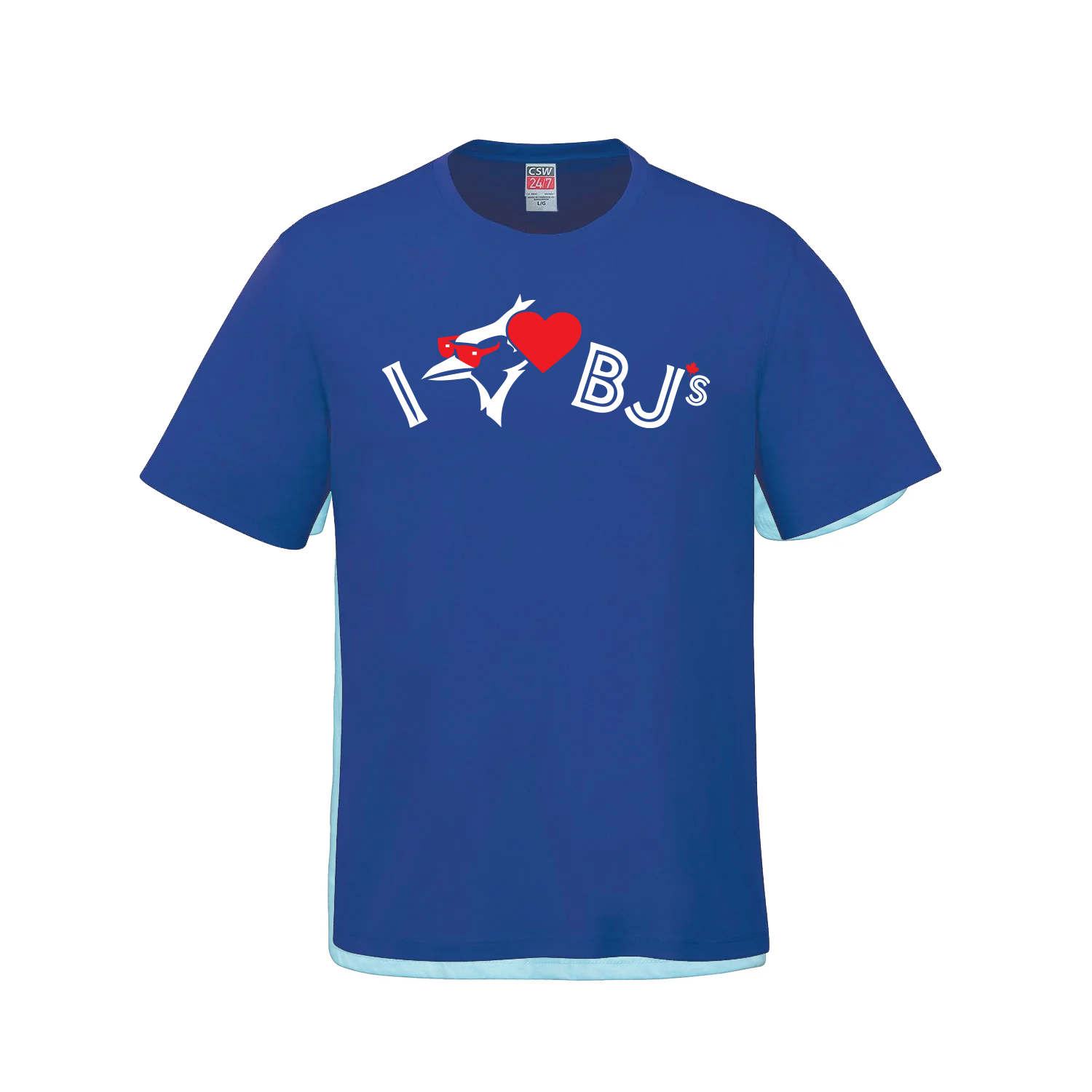 I Love BJs with Sunglasses - Arch Print - Blue - T-Shirt - I Love BJs Shop - I Love BJs