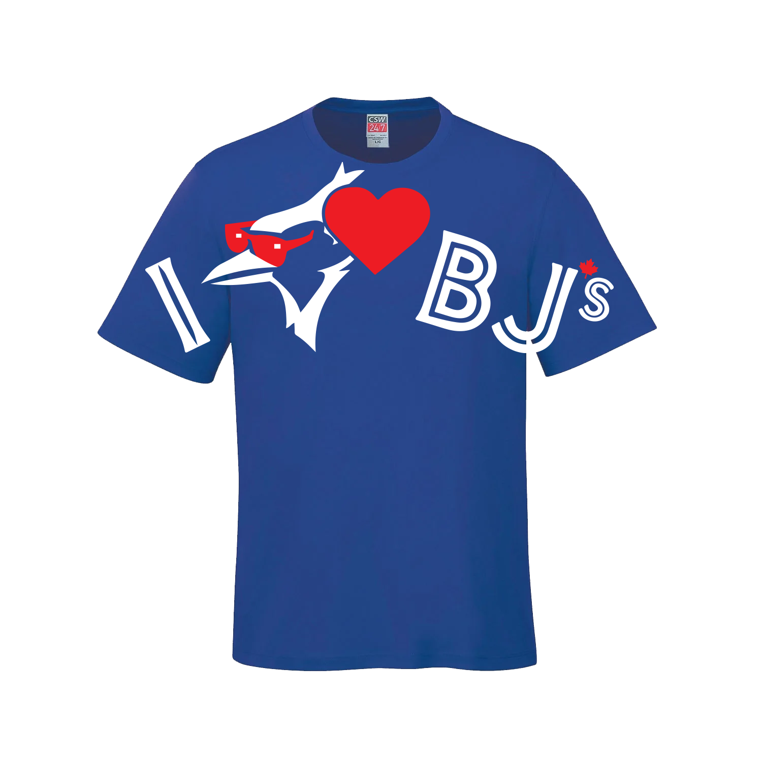 The "Big League" Oversized Print Tee - Blue - T-Shirt - I Love BJs Shop - I Love BJs