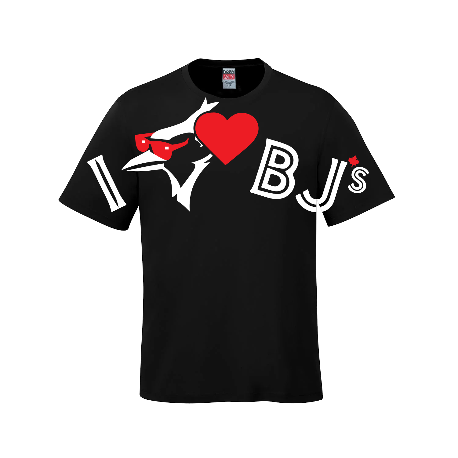 The "Big League" Oversized Print Tee - Black - T-Shirt - I Love BJs Shop - I Love BJs