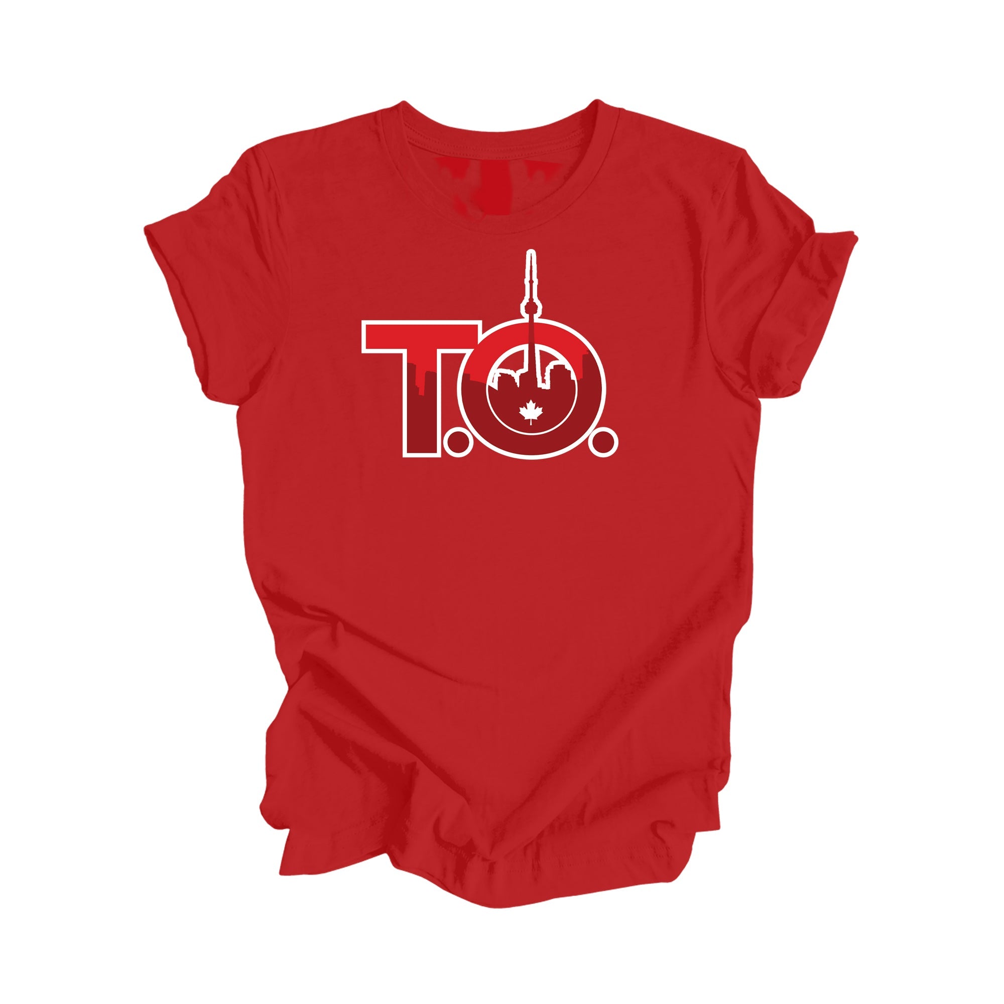 T.O. Toronto - Toronto Ontario Gift T-Shirt - City Skyline Shirt - Inspired X - Red - T-Shirt - Inspired X - I Love BJs