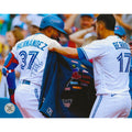 Teoscar Hernandez Autographed Toronto Blue Jays Homerun Jacket 8x10 Photo - - Autographed 8x10 Photos - TS Sports Memorabilia - I Love BJs