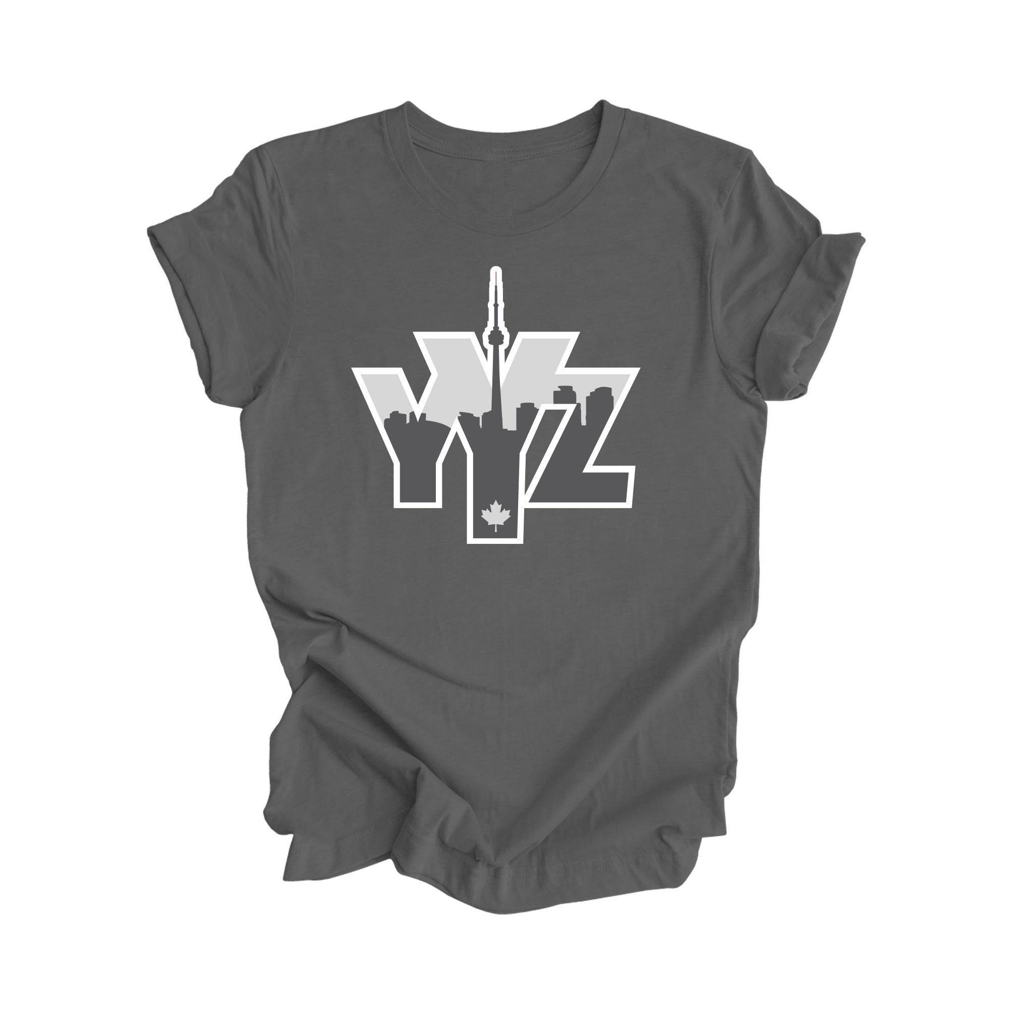 YYZ Toronto - Toronto Ontario Gift T-Shirt - City Skyline Shirt - Inspired X - Asphalt - T-Shirt - Inspired X - I Love BJs