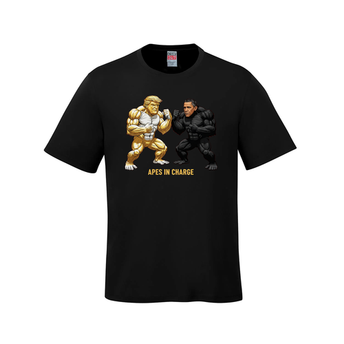 Apes In Charge T-Shirt - Black - T-Shirt - Capybaras - I Love BJs