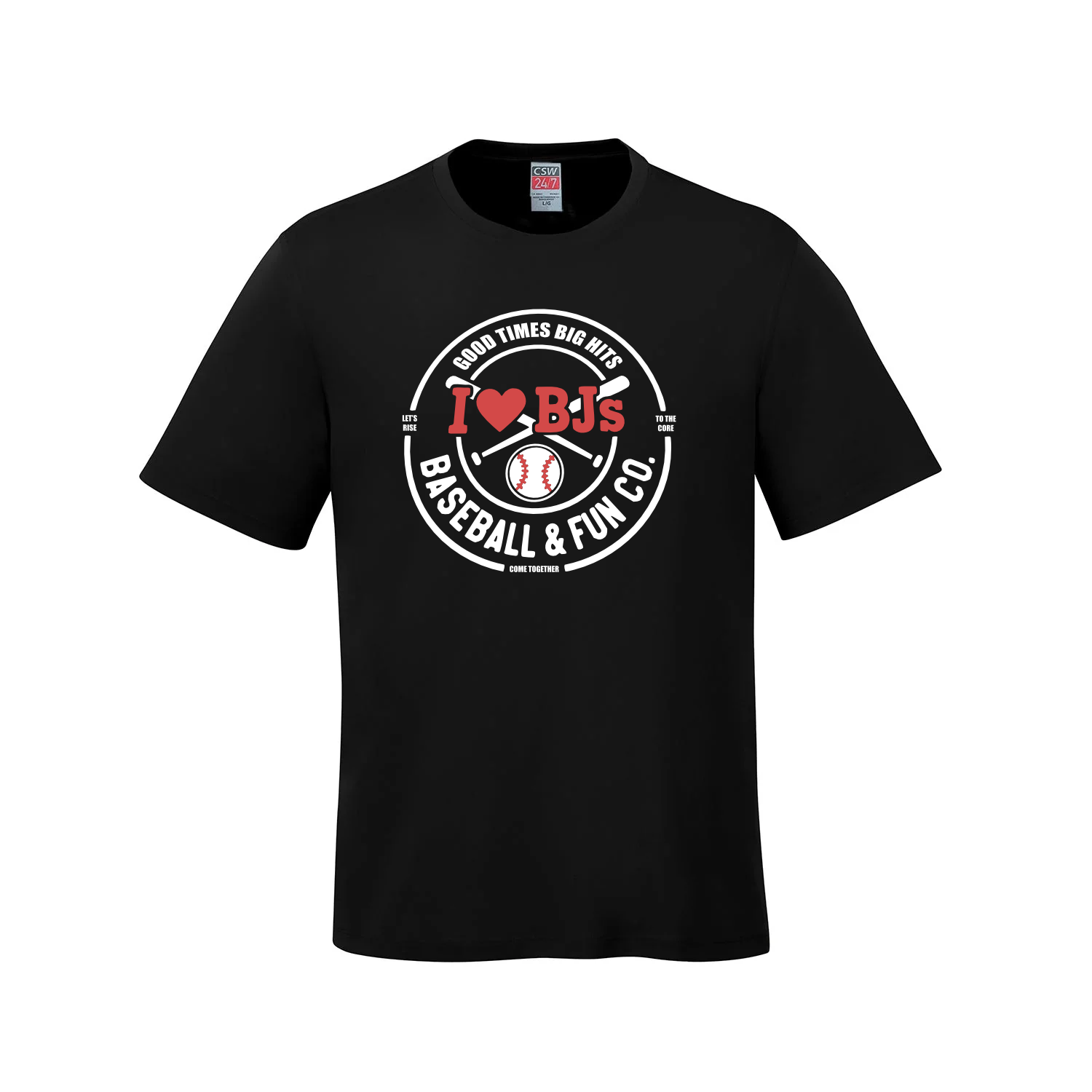 Play Ball in Style: The "I Love BJs" Baseball Tee - Black - T-Shirt - I Love BJs Shop - I Love BJs