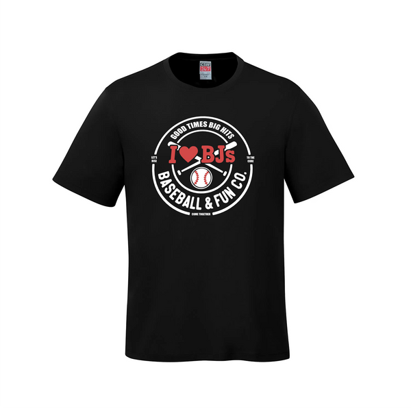 Play Ball in Style: The "I Love BJs" Baseball Tee - Black - T-Shirt - I Love BJs Shop - I Love BJs