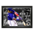 Vladimir Guerrero Jr. "Bat Breaking Hit" Framed Canvas - 33.5" x 23.5" - Default Title - Framed Canvas Print - Autograph Authentic - I Love BJs