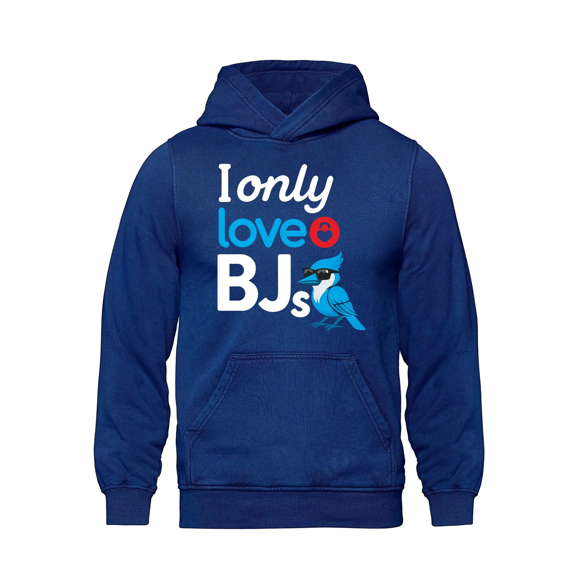 I Only Love BJs – Vintage Wash Hoodie - Royal Blue - Fleece - I Love BJs Shop - I Love BJs